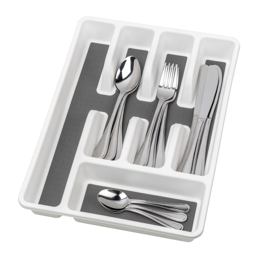 WENKO 54788100 - Stalo įrankių dėklas 26,5x36,5 cm balta/pilka