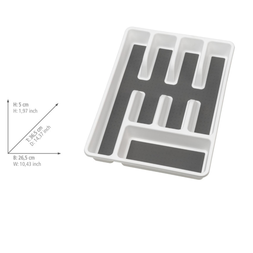 WENKO 54788100 - Stalo įrankių dėklas 26,5x36,5 cm balta/pilka