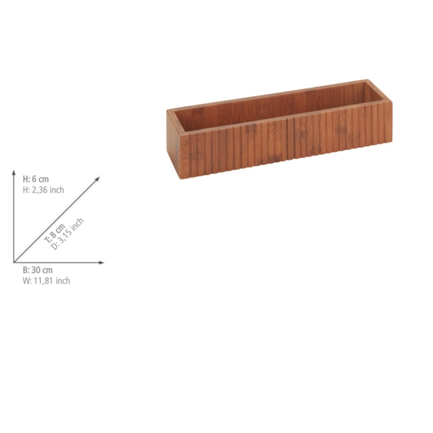WENKO 54942100 - Prieskonių indeliai MERA 30x8 cm rudi
