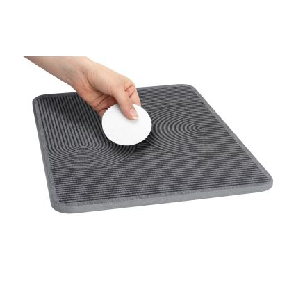 WENKO 54955100 - Nusausinimo kilimėlis DAMON 40x30 cm diatomitas/pilka