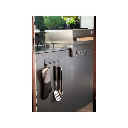 WENKO 55014100-kabliukas BLACK OUTDOOR KITCHEN 30x6,5 cm juodas