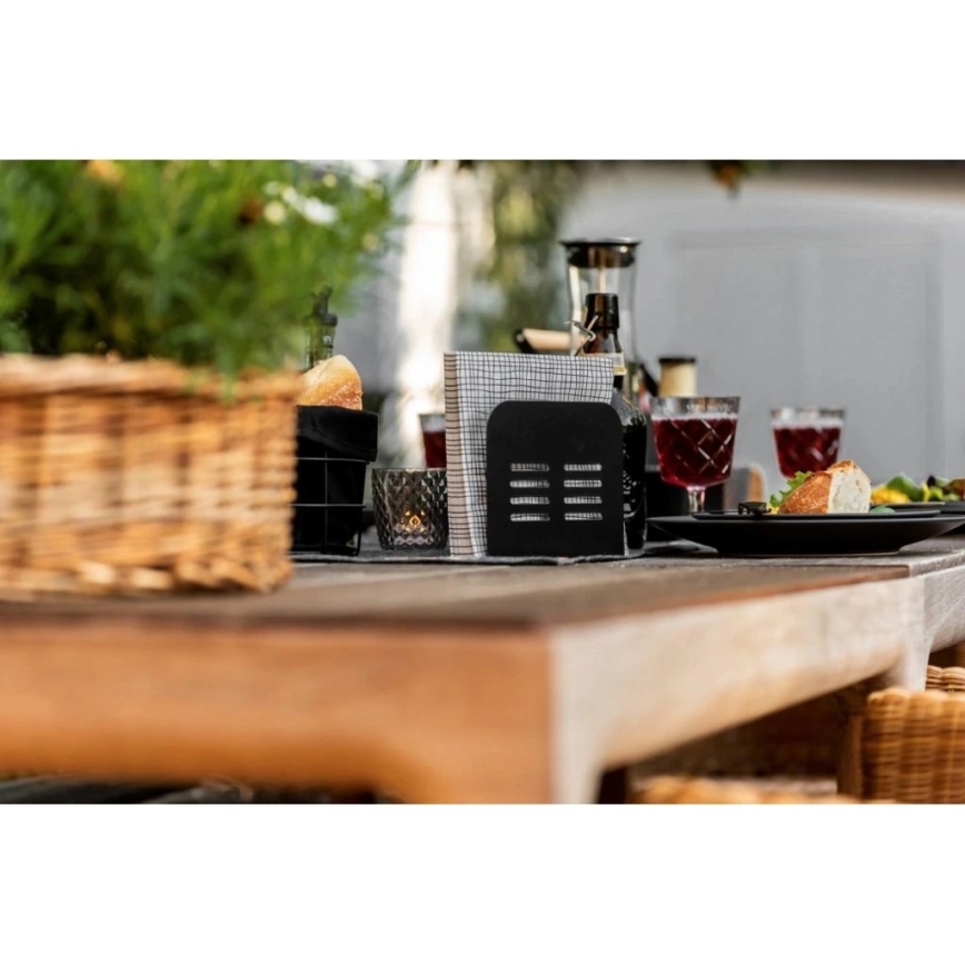 WENKO 55025100-Servetėlių laikiklis BLACK OUTDOOR KITCHEN 15x12,5 cm juoda