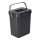 WENKO 55027100 - Šiukšlių dėžė BLACK OUTDOOR KITCHEN 19x24 cm juoda/pilka/skaidri
