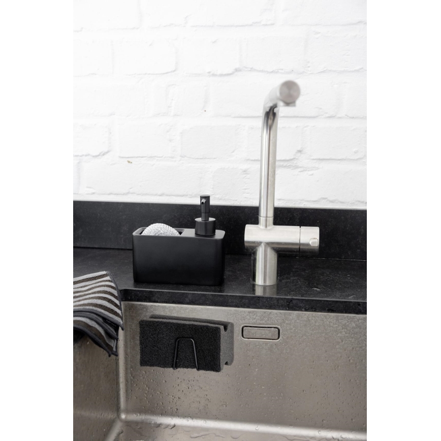 WENKO 55071100 - Laikiklis BLACK OUTDOOR KITCHEN 5x5 cm nerūdijantis plienas/juodas
