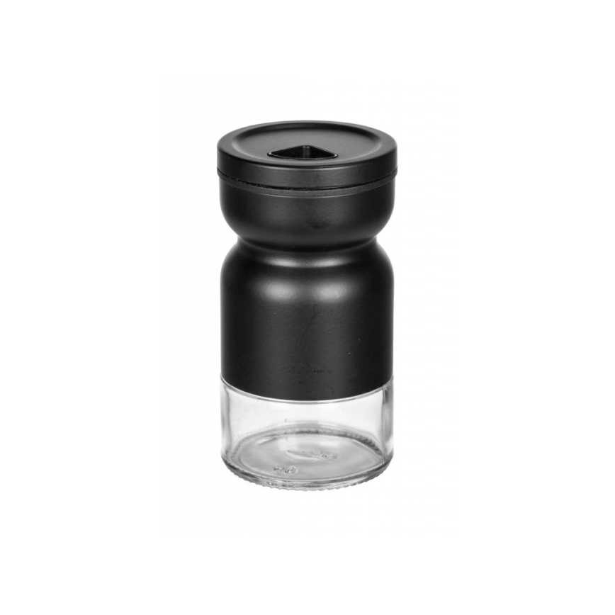 WENKO 55081100 - Prieskonių rinkinys BLACK OUTDOOR KITCHEN 12x14,5 cm skaidrus/juodas