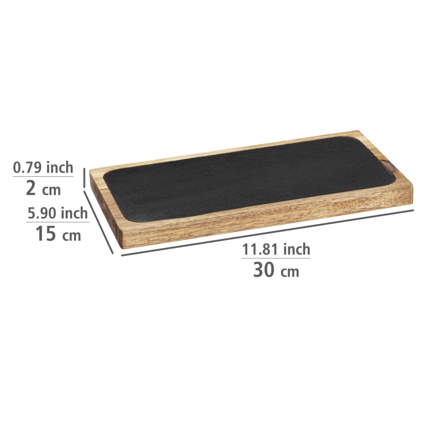 WENKO 55103100 - Pjaustymo lenta BLACK OUTDOOR KITCHEN 30x15 cm ruda/pilka