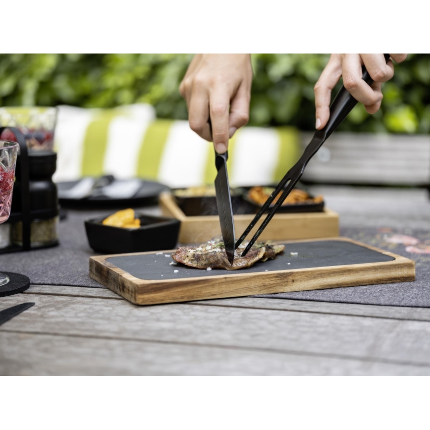 WENKO 55103100 - Pjaustymo lenta BLACK OUTDOOR KITCHEN 30x15 cm ruda/pilka