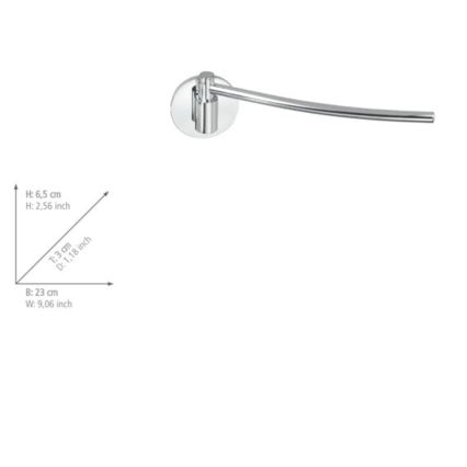 WENKO 5639100 - Popierinių rankšluosčių laikiklis TURBO-LOC KÜCHE 23x6,5 cm nerūdijančio plieno/sidabrinė