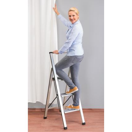 WENKO 601011100 - Kopėčios ALU-DESIGN 44x101 cm sidabrinės/juodos