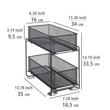WENKO 69768800 - Rozetės laikiklis GIOMA 35x33,5 cm juodas