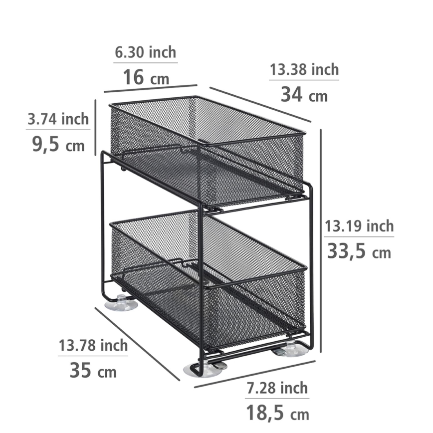 WENKO 69768800 - Rozetės laikiklis GIOMA 35x33,5 cm juodas