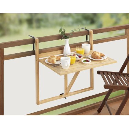 WENKO 69806800 - WAIKIKI stalas 64x65 cm baltas/rudas