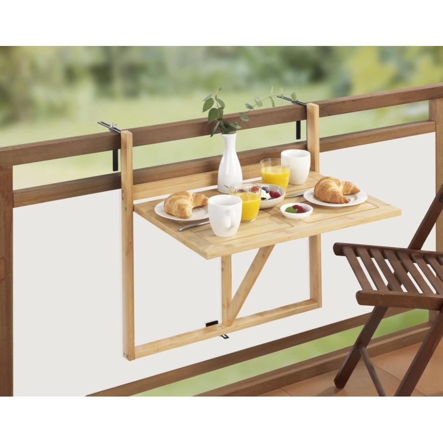 WENKO 69806800 - WAIKIKI stalas 64x65 cm baltas/rudas