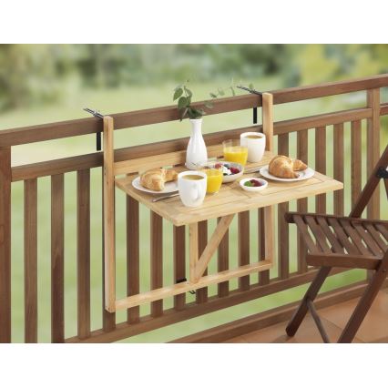 WENKO 69806800 - WAIKIKI stalas 64x65 cm baltas/rudas