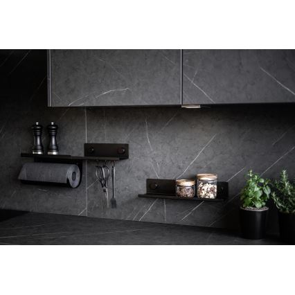WENKO 71144800 - JET ritinio laikiklis 30 x 15 cm, juodas