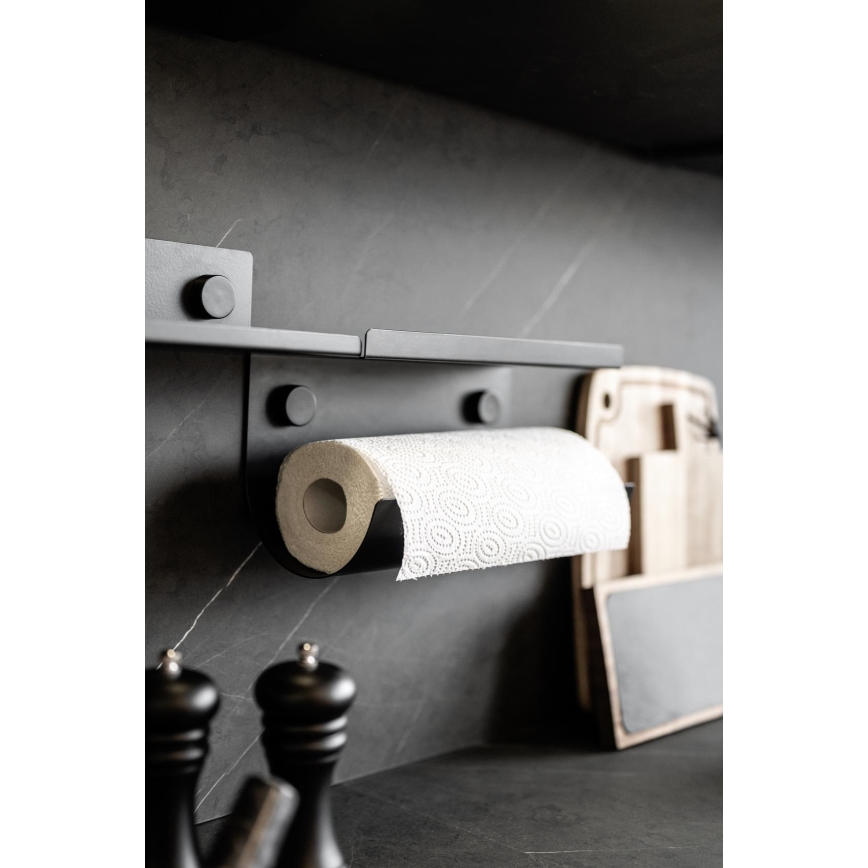 WENKO 71144800 - Ritinėlio laikiklis JET 30x15 cm, juodas