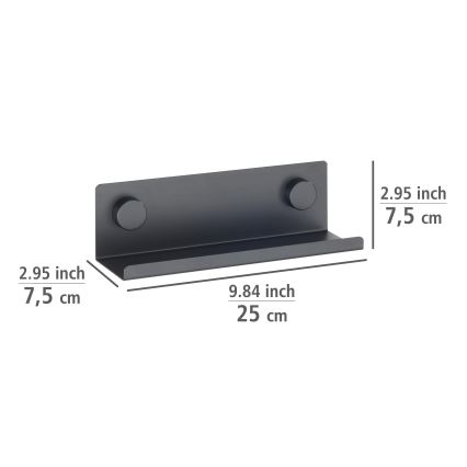 WENKO 71145800 - Stovas JET 25x7,5 cm juodas