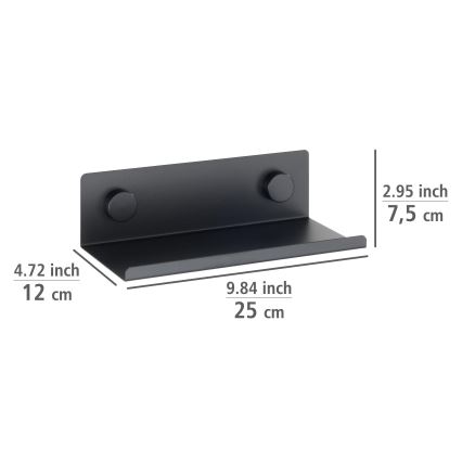 WENKO 71147800 - Lentyna JET 25x7,5 cm juoda