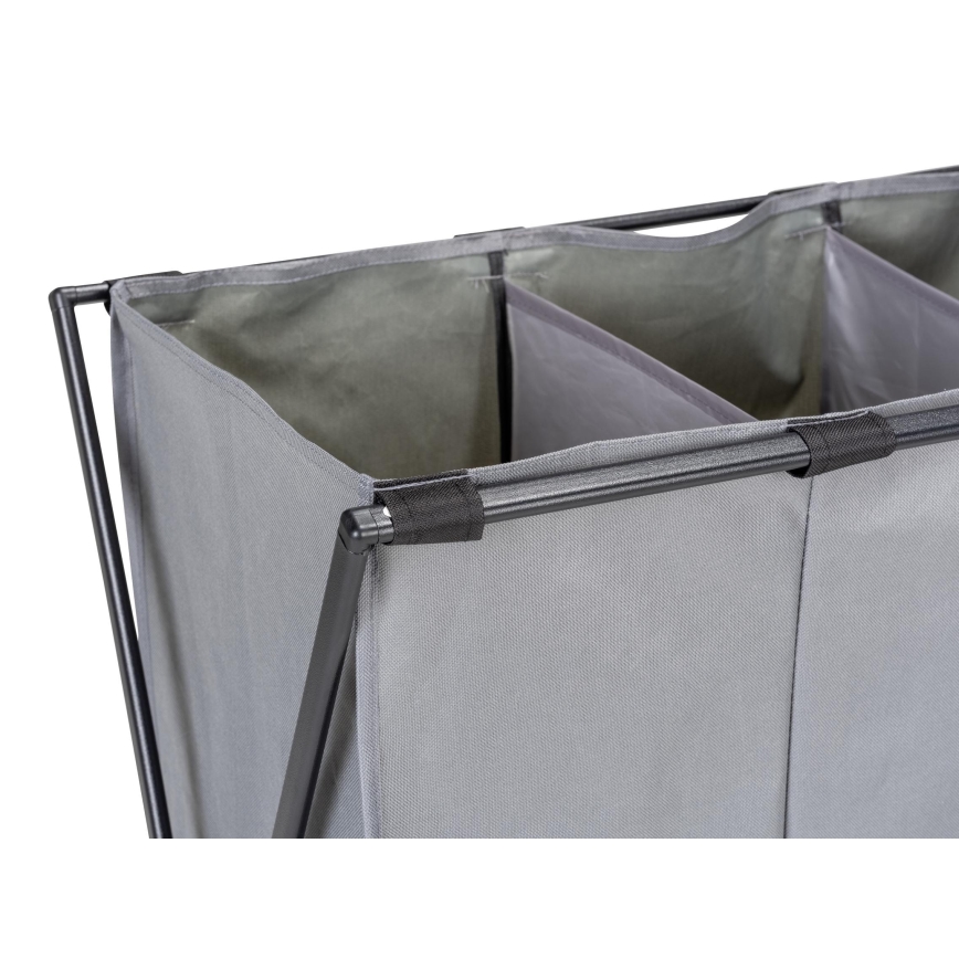 WENKO 71297800 - Skalbinių krepšys TRIO 69x76 cm pilka/juoda