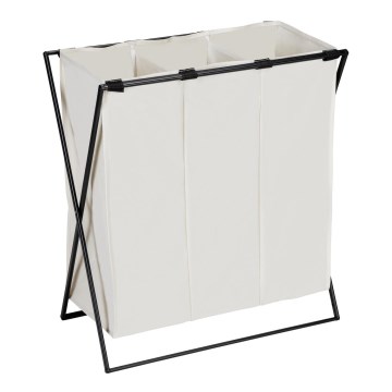 WENKO 71298800 - Skalbinių krepšys TRIO 69x76 cm kreminė/juoda