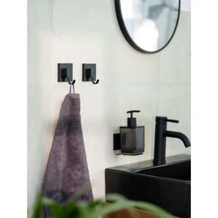 WENKO 71444800 - Muilo dozatorius VACUUM-LOC QUADRO ED 7,5x16 cm juodas