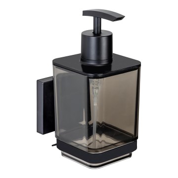 WENKO 71444800 - Skysto muilo dozatorius VACUUM-LOC QUADRO ED, 7,5 x 16 cm, juodas