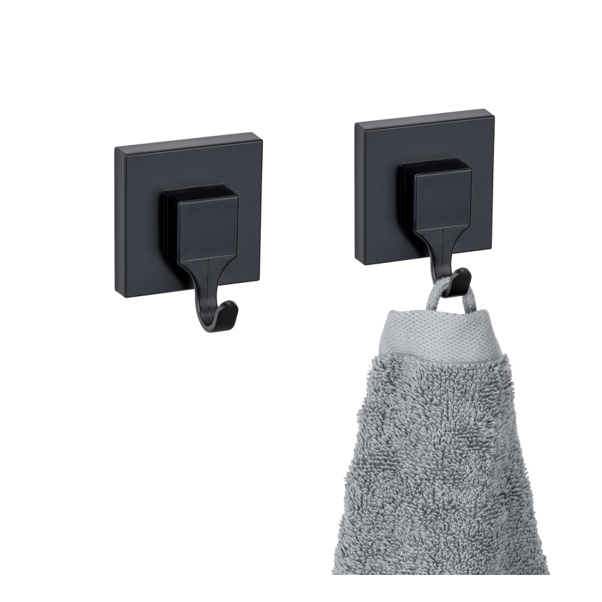 WENKO 71448800 - Kabliukas VACUUM-LOC QUADRO ED 6x7 cm juodas