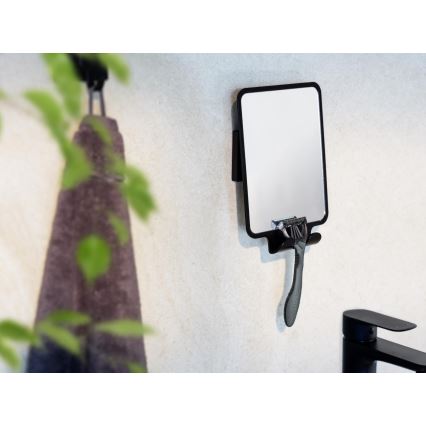 WENKO 71449800 - Veidrodis VACUUM-LOC QUADRO ED 14x19,5 cm juodas