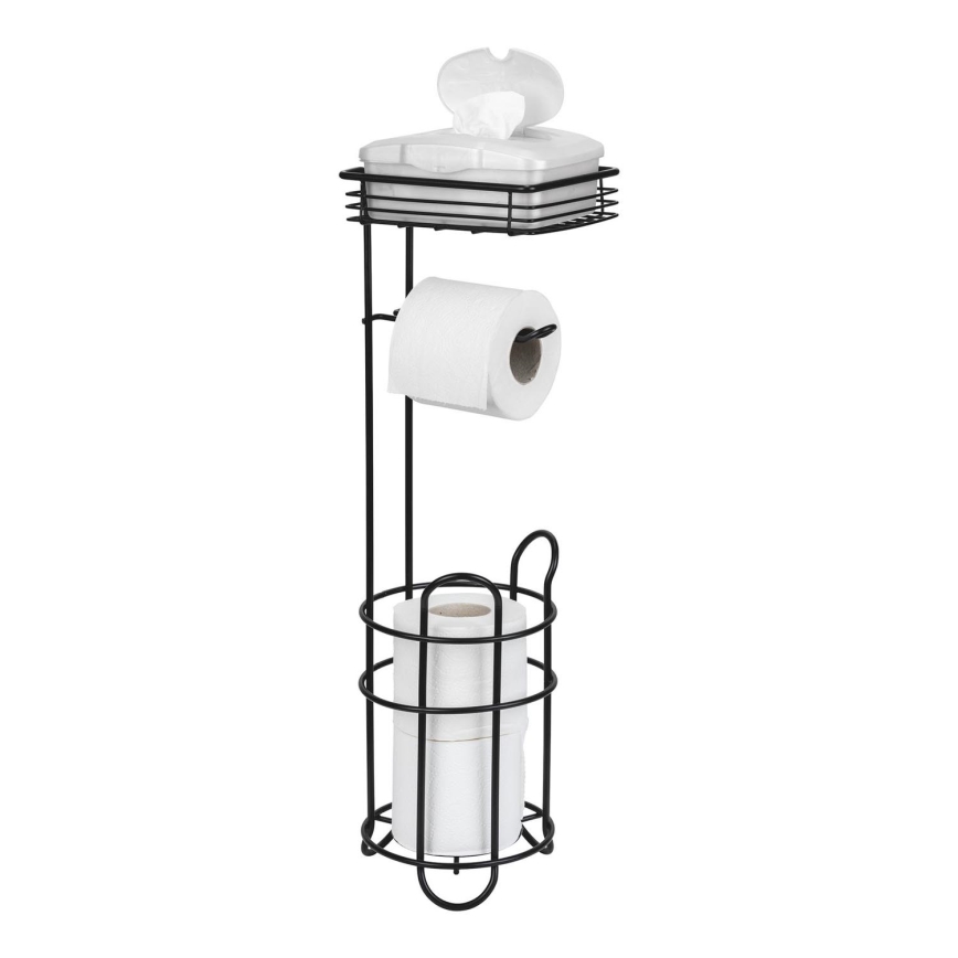 WENKO 71451800 - Juodas tualetinio popieriaus laikiklis 16x59 cm