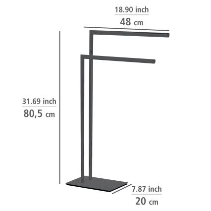 WENKO 71555800 - Rankšluosčių stovas RECCO 48x80,5 cm juodas