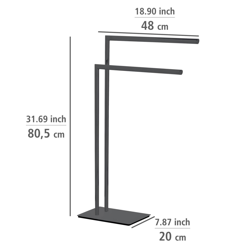 WENKO 71555800 - Rankšluosčių stovas RECCO 48x80,5 cm juodas