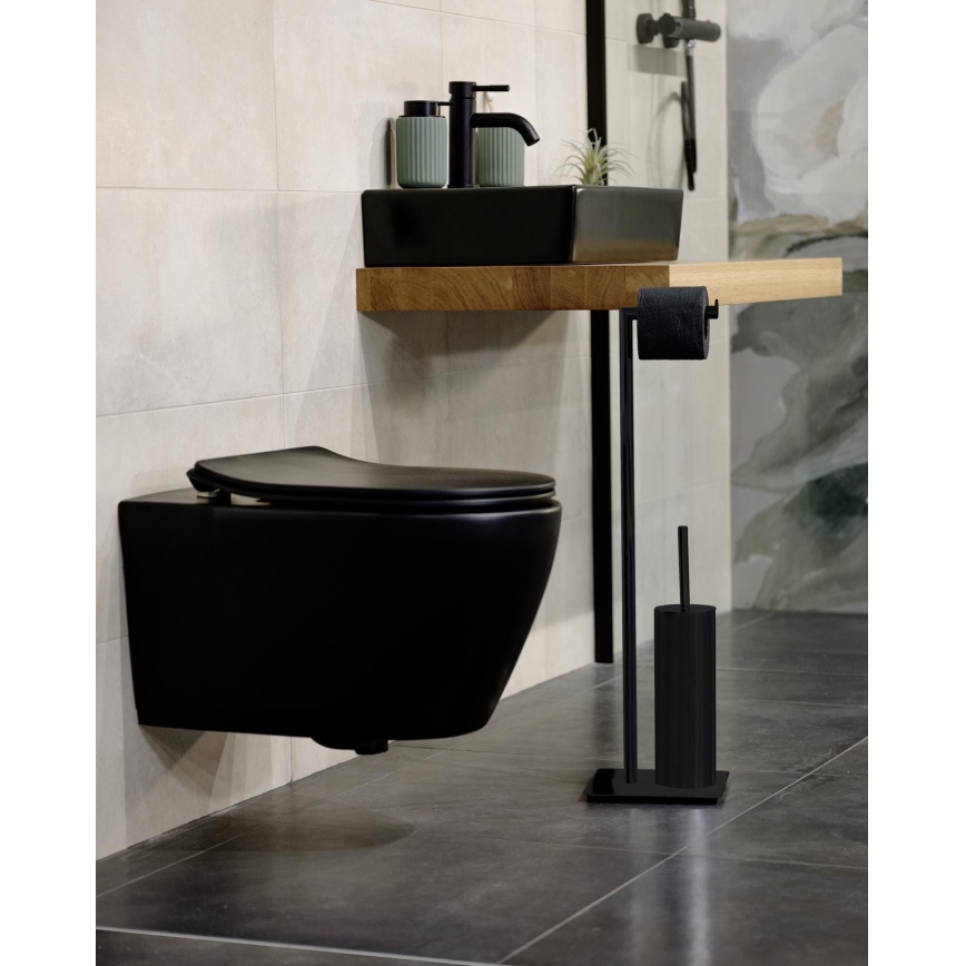 WENKO 71556800 - WC komplektas RECCO 20x71,5 cm juodas