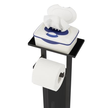 WENKO 71558800 - WC rinkinys DEBAR 21x70,5 cm nerūdijančio plieno/juoda