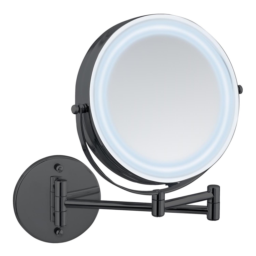 WENKO 71559800 - Veidrodis POWER-LOC 25,5x32 cm juodas