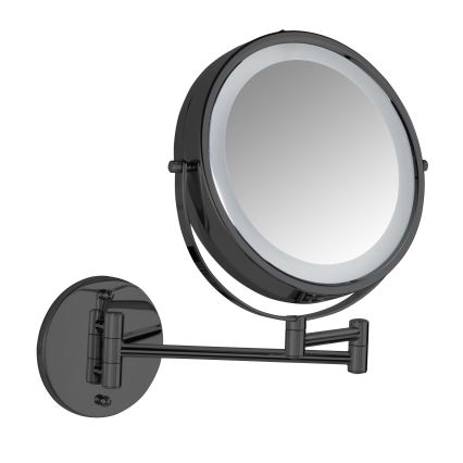 WENKO 71559800 - Veidrodis POWER-LOC 25,5x32 cm juodas