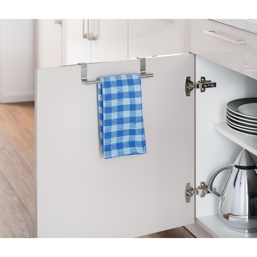 WENKO 79173100 - Rankšluosčių laikiklis TELESCOPE 7x6 cm iš nerūdijančio plieno/sidabrinis/juodas