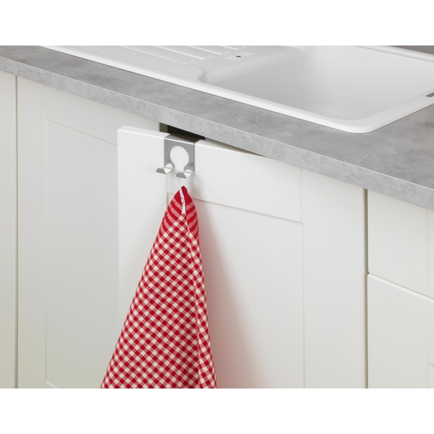 WENKO 8411100 - Kabliukas 5x5 cm, nerūdijančio plieno / sidabrinės spalvos