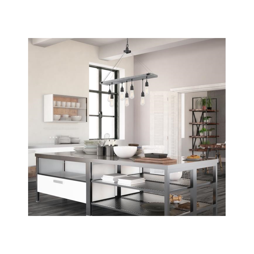 Westinghouse 6116440 - Pakabinamas šviestuvas ant grandinės ASHWOOD 7xE27/60W/230V