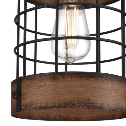 Westinghouse 61179 - Pakabinamas sietynas LANGSTON 1xE27/60W/230V barnwood