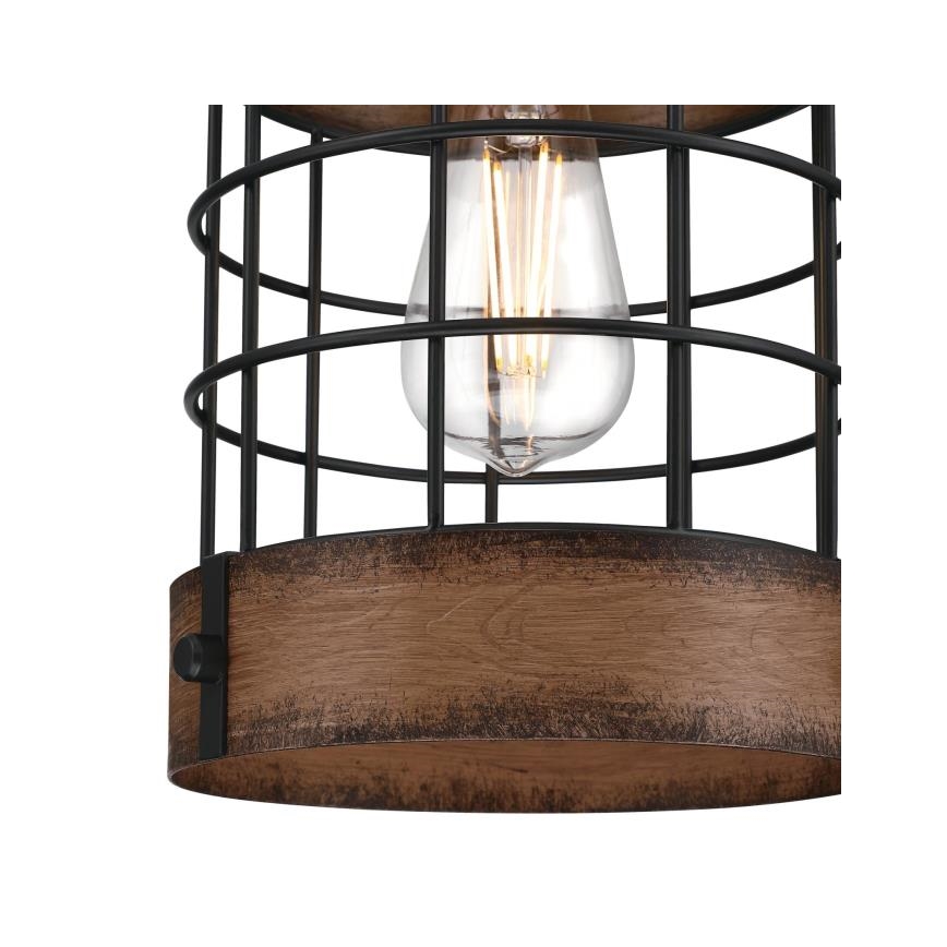 Westinghouse 61179 - Pakabinamas sietynas LANGSTON 1xE27/60W/230V barnwood