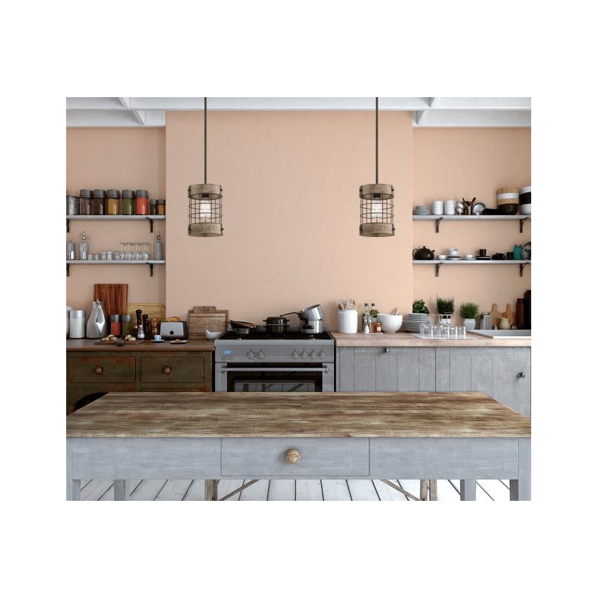 Westinghouse 61180 - Pakabinamas sietynas LANGSTON 1xE27/60W/230V pušis