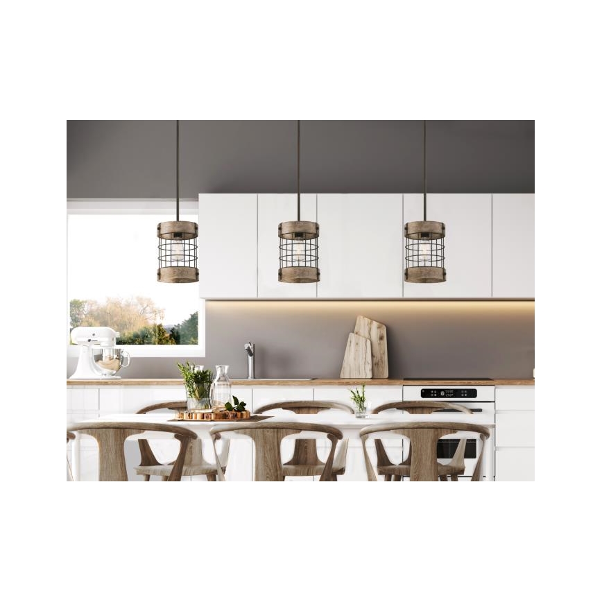 Westinghouse 61180 - Pakabinamas sietynas LANGSTON 1xE27/60W/230V pušis