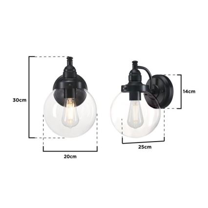 Westinghouse 61239 - Lauko sieninis šviestuvas EDDYSTONE 1xE27/60W/230V IP44