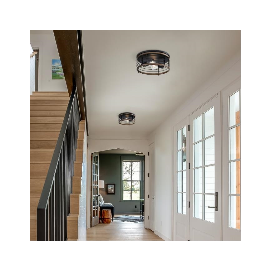 Westinghouse 61250 - Lubinis šviestuvas ACKTON 2xE27/60W/230V barnwood