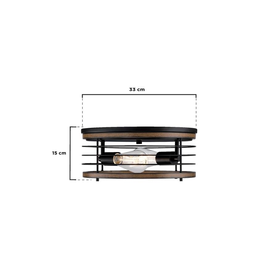 Westinghouse 61250 - Lubinis šviestuvas ACKTON 2xE27/60W/230V barnwood