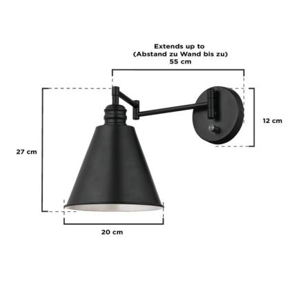 Westinghouse 61254 - Sieninis šviestuvas TROCADERO 1xE27/60W/230V