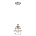 Westinghouse 6337240 - Pakabinamas šviestuvas su laidu NATHAN 1xE27/60W/230V, Ø 19 cm, sidabrinis