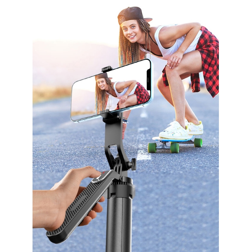 Winner Group - Asmenukių lazda 3in1 su stovu 55 mAh 180 cm juoda