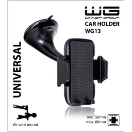 Winner Group - automobilinis telefono laikiklis ant priekinio stiklo, juodas