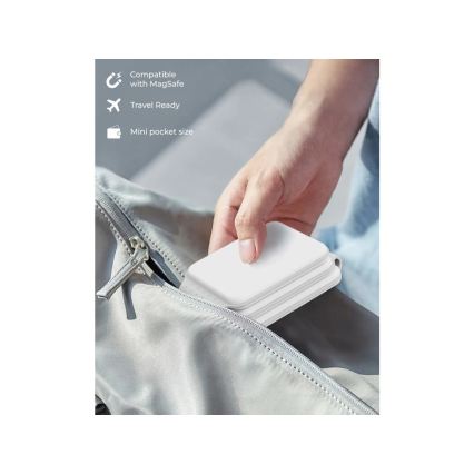 Winner Group - Belaidis sulankstomas 3 viename įkroviklis MAXFLEX 22,5W baltas